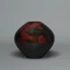 Vase en fer à patine rouge par Takahashi Keiten