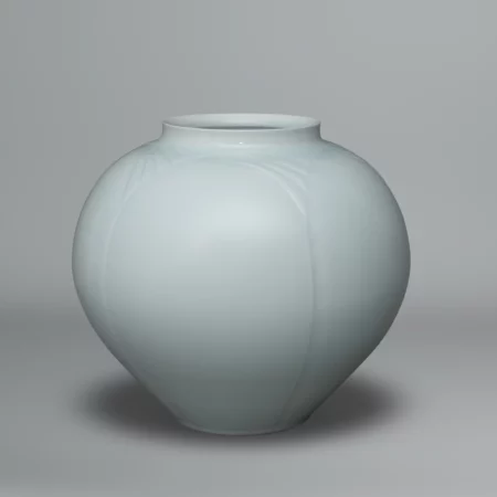 Large celadon porcelain vase by Kameda Shigeki
