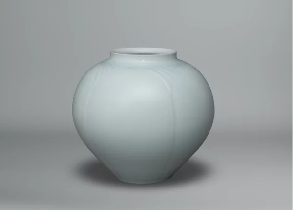 Large celadon porcelain vase by Kameda Shigeki
